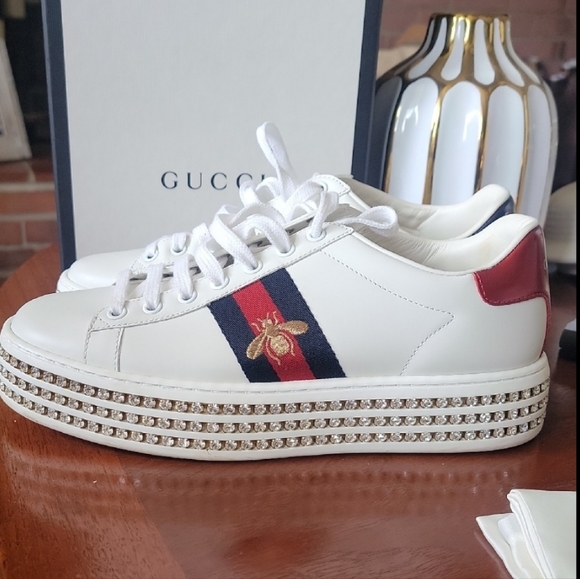 Gucci Crystal Miro Soft Ace Sneakers - Picture 4 of 10